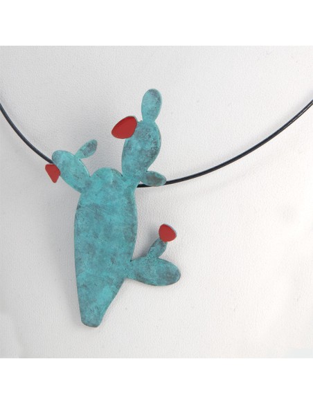 Colgante Cactus con flor. ALHCreaciones