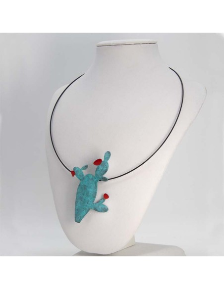 Colgante Cactus con flor. ALHCreaciones